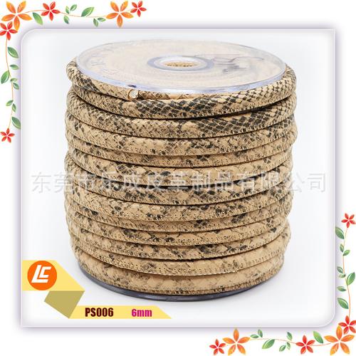 6mm金色PU车线圆皮绳 环保外缝线辅料批发工厂直供，赋能服装辅料销售新增长